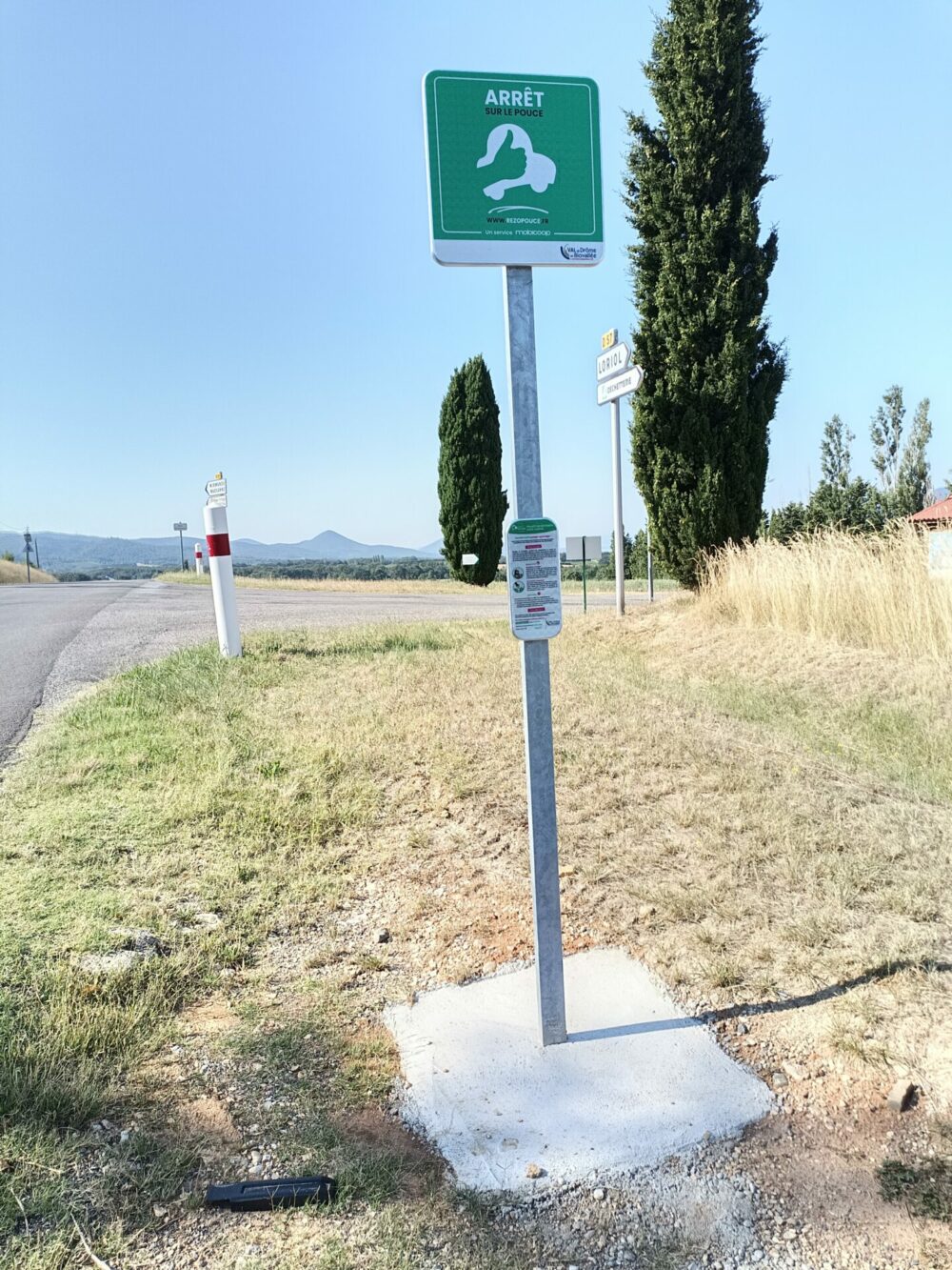 Vue d'une implantation rézopouce sur la commune de Chabrillan